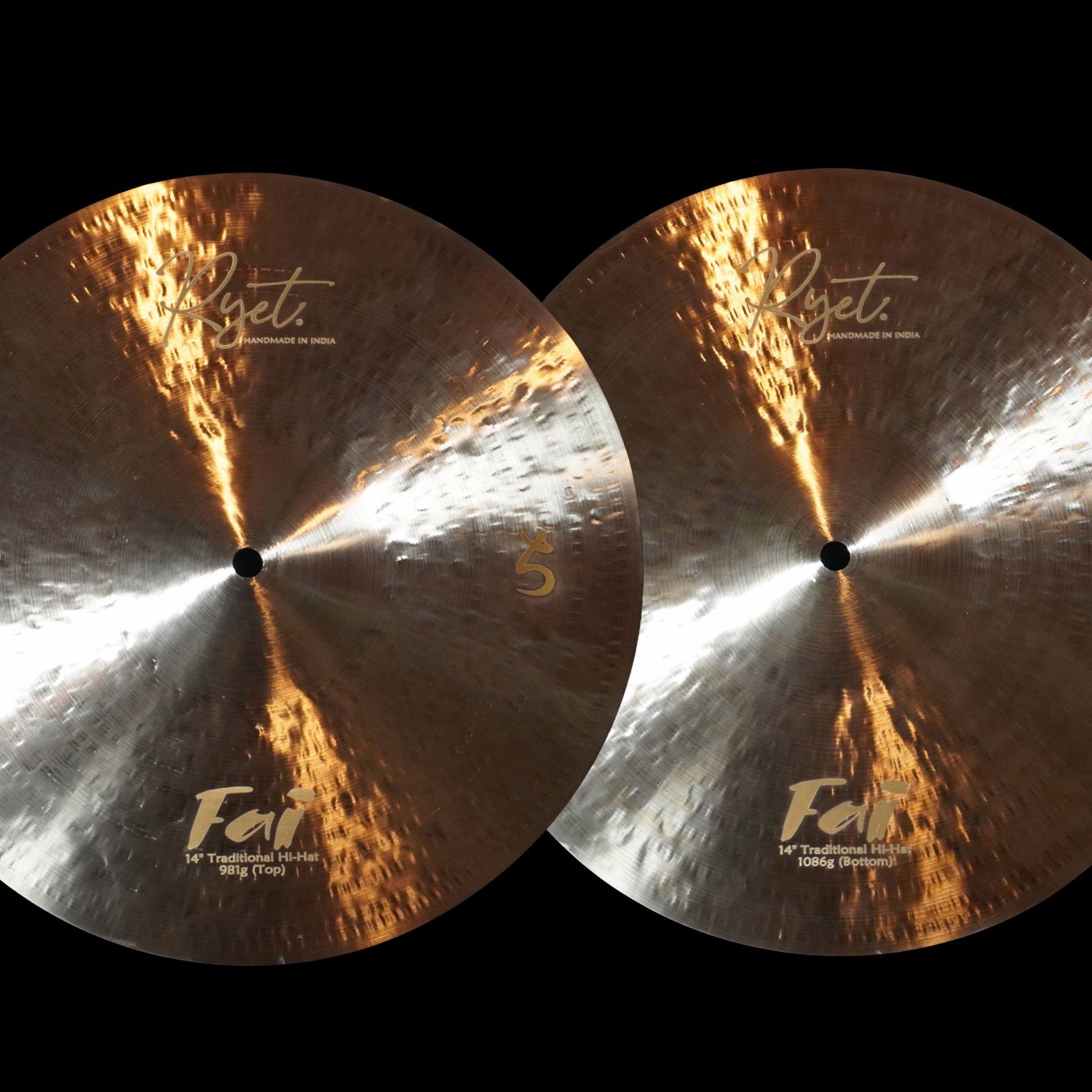 Ryet 14" Fai Chi Traditional Hi-Hats 981/1086g